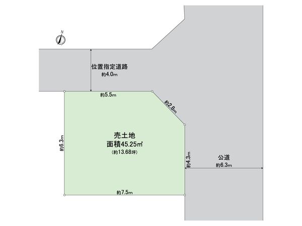 福島区玉川2丁目土地 区画図 福島区玉川2丁目土地 区画図