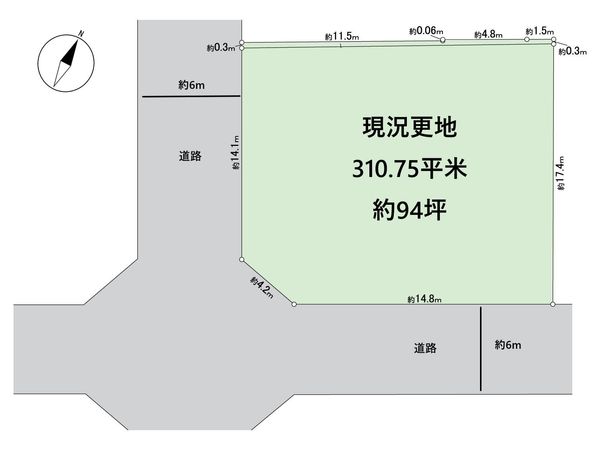 西淀川区柏里1丁目土地 区画図 西淀川区柏里1丁目土地 区画図