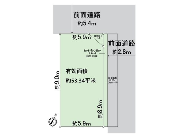 西淀川区姫里1丁目土地 区画図 西淀川区姫里1丁目土地 区画図