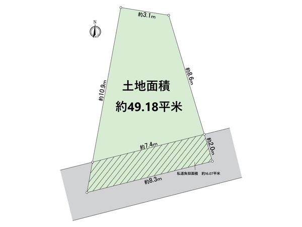 福島区野田2丁目土地 区画図 福島区野田2丁目土地 区画図