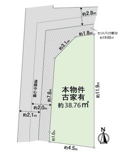 西淀川区野里一丁目古家付き土地 区画図