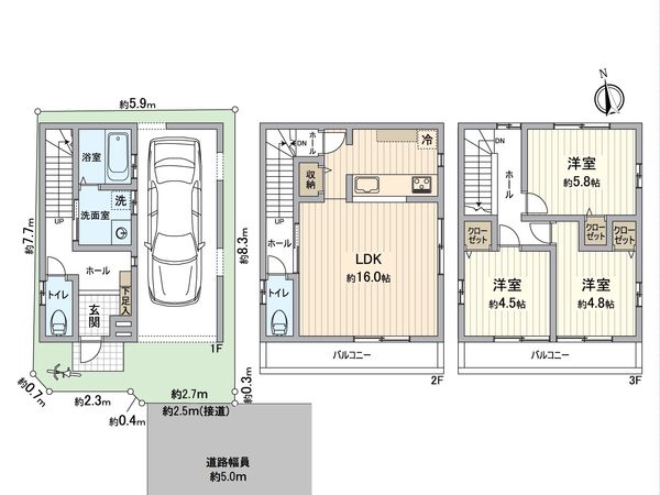大正区南恩加島2丁目戸建 間取図(平面図) 間取図(平面図)