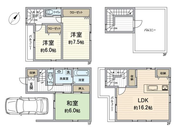 北区大淀中5丁目戸建 間取図(平面図) 間取図(平面図)