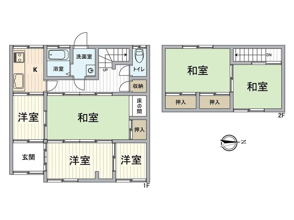 西淀川区野里1丁目戸建 間取図(平面図) 西淀川区野里1丁目戸建 間取図(平面図)