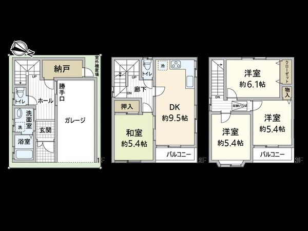 西淀川区歌島1丁目 間取図(平面図) 西淀川区歌島1丁目 間取図(平面図)