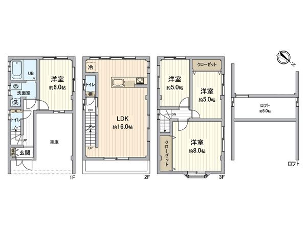 此花区春日出中2丁目 戸建 間取図(平面図) 此花区春日出中2丁目 戸建 間取図(平面図)