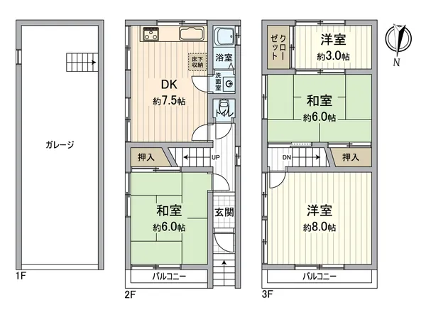 4DKの間取り図