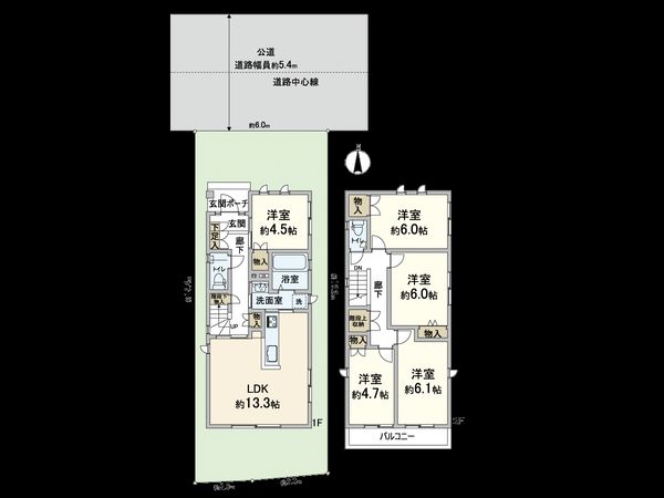 西淀川区歌島2丁目 間取図(平面図) 西淀川区歌島2丁目 間取図(平面図)