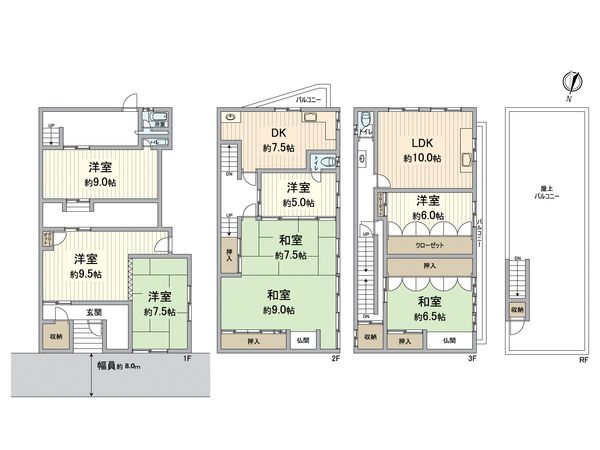 西淀川区福町2丁目 戸建て 間取図(平面図) 西淀川区福町2丁目 戸建て 間取図(平面図)