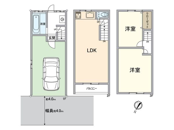 此花区春日出北2丁目 戸建て 間取図(平面図) 此花区春日出北2丁目 戸建て 間取図(平面図)