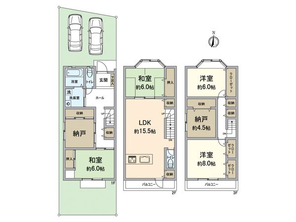 西淀川区野里2丁目 戸建て 間取図(平面図)
