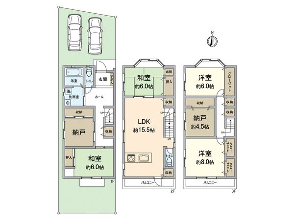 西淀川区野里2丁目 戸建て 間取図(平面図) 西淀川区野里2丁目 戸建て 間取図(平面図)