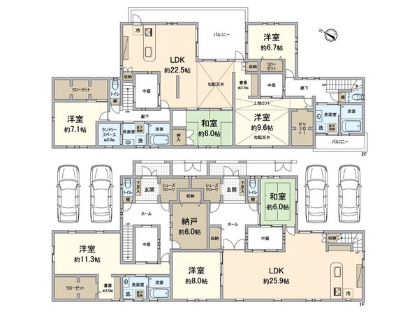 西淀川区中島1丁目戸建 間取図(平面図) 間取図(平面図)