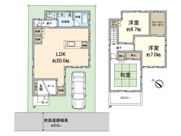 西淀川区千舟2丁目戸建 間取図(平面図) 間取図(平面図)