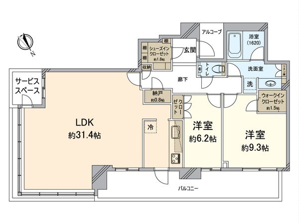 ザ・パークハウス中之島タワー 間取図(平面図)