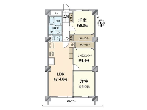 プラザ歌島 A棟 間取図(平面図) プラザ歌島 A棟 間取図(平面図)