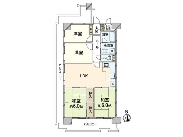 ハイネスコトー姫島公園 間取図(平面図)