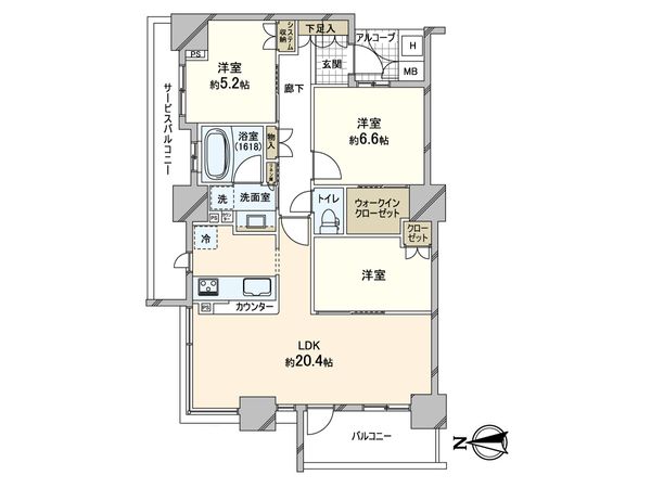 大阪福島タワー 間取図(平面図)