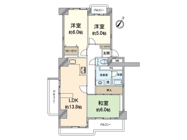 佃第3コーポ6号棟 間取図(平面図) 佃第3コーポ6号棟 間取図(平面図)