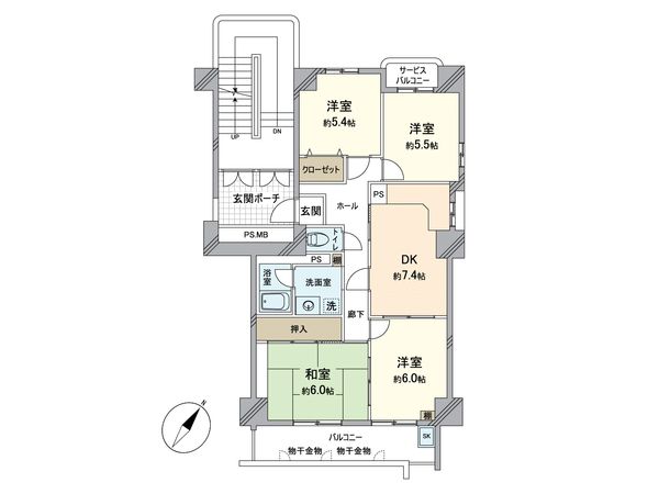 佃第3コーポ 6号棟 間取図(平面図) 佃第3コーポ 6号棟 間取図(平面図)
