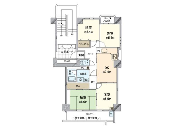 佃第3コーポ 6号棟 間取図(平面図) 佃第3コーポ 6号棟 間取図(平面図)