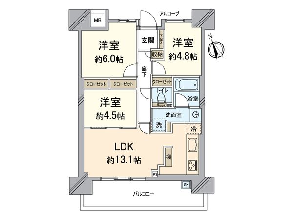 メゾンドール西九条 間取図(平面図) メゾンドール西九条 間取図(平面図)