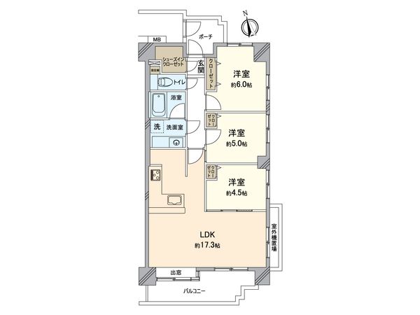 阪神住建グランドヴィラ姫島 間取図(平面図) 間取図(平面図)