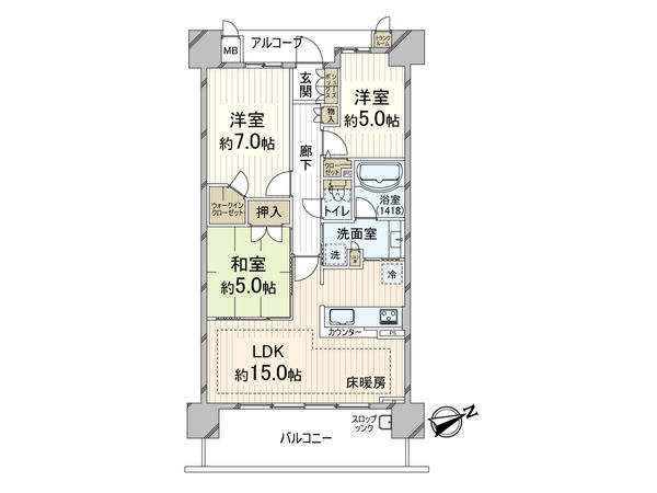 リバーガーデンシティ アリス 間取図(平面図) 間取図(平面図)