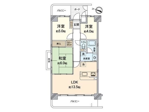 キングマンション姫島2 間取図(平面図) 間取図(平面図)