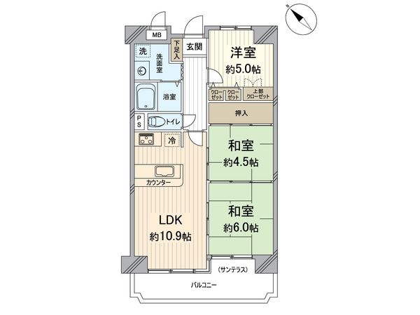 ユニハイム千船参番館 間取図(平面図) ユニハイム千船参番館 間取図(平面図)