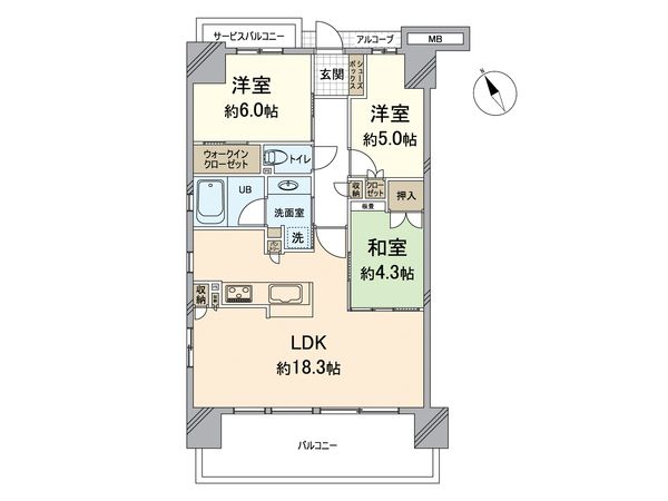 ディアエスタミオ福町 間取図(平面図) 間取図(平面図)