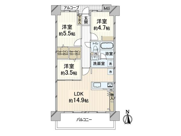 キングマンション千船壱番館 間取図(平面図)