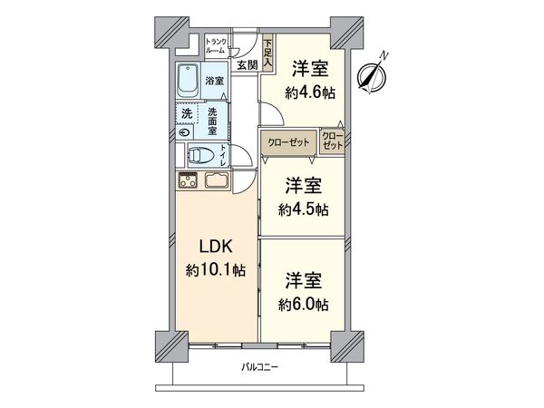 レジオン出来島公園 間取図(平面図) レジオン出来島公園 間取図(平面図)
