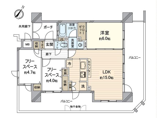 ペルル加島Ⅱ 間取図(平面図)