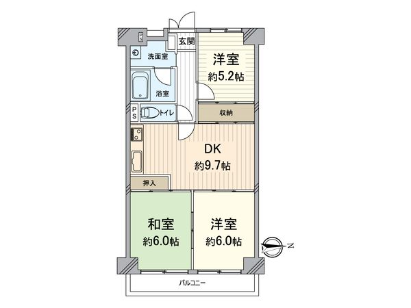 大淀町スカイハイツ 間取図(平面図) 間取図(平面図)