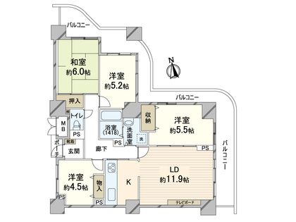 高見フローラルタウン イーストスクエア27 間取図(平面図)