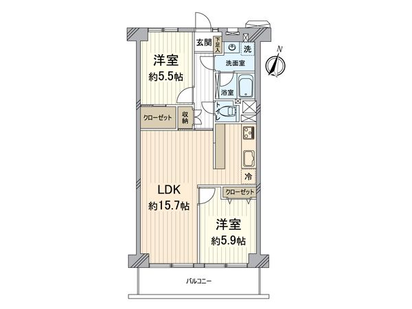 姫里スカイハイツ 間取図(平面図) 間取図(平面図)