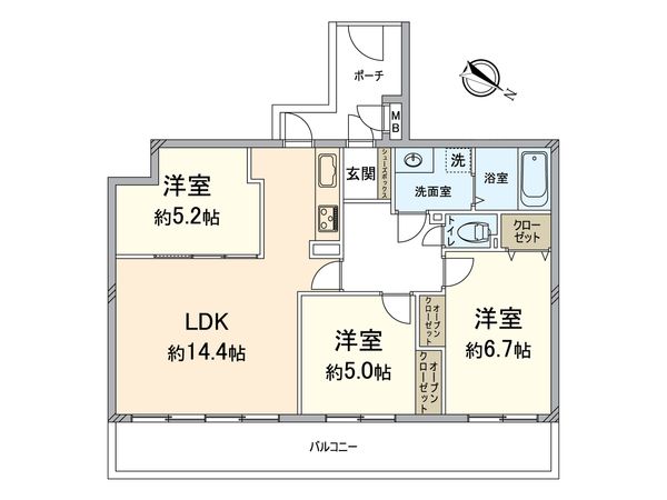 マイシティおおさか 5番館 間取図(平面図) 間取図(平面図)
