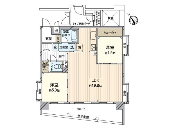 ロイヤルスクウェア福島 間取図(平面図)