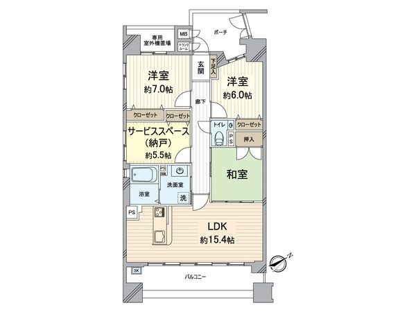 キングマンション大阪ベイ 間取図(平面図)