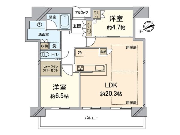 ザ・パークハウス中之島タワー 間取図(平面図)