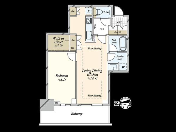 グランドメゾン新梅田タワーTHE CLUB RESIDENCE 間取図(平面図) 間取図(平面図)