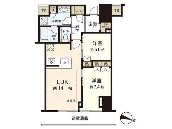 Brillia Tower堂島 間取図(平面図)