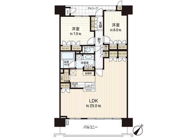 リバーガーデンこのはな 間取図(平面図) リバーガーデンこのはな 間取図(平面図)