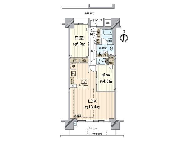 プレサンスグラン福島 間取図(平面図)