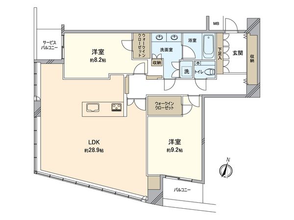 ザ・タワー大阪 間取図(平面図)