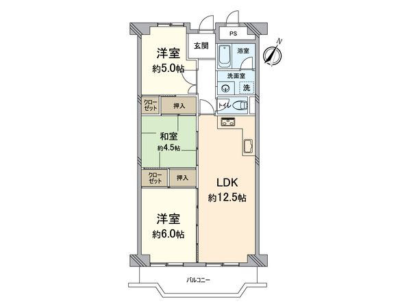 オリーブハイツ姫島 間取図(平面図) オリーブハイツ姫島 間取図(平面図)