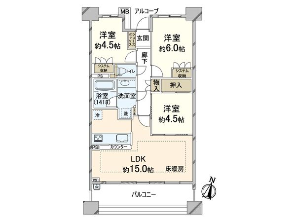野田パーク・ホームズ 間取図(平面図) 野田パーク・ホームズ 間取図(平面図)