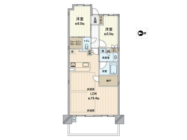 リバーガーデン福島木漏れ日の丘F棟 間取図(平面図) リバーガーデン福島木漏れ日の丘F棟 間取図(平面図)