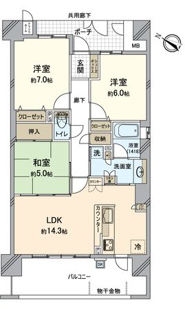 キングス夢咲シティひかりの街 A棟 間取図(平面図) キングス夢咲シティひかりの街 A棟 間取図(平面図)